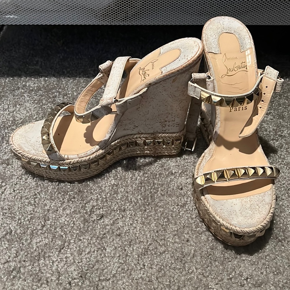 Christian Louboutin Studded Wedge
